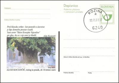 ALOJZ KOCJANČIČ, TEOLOG IN PESNIK OB 10 - LETNICI SMRTI